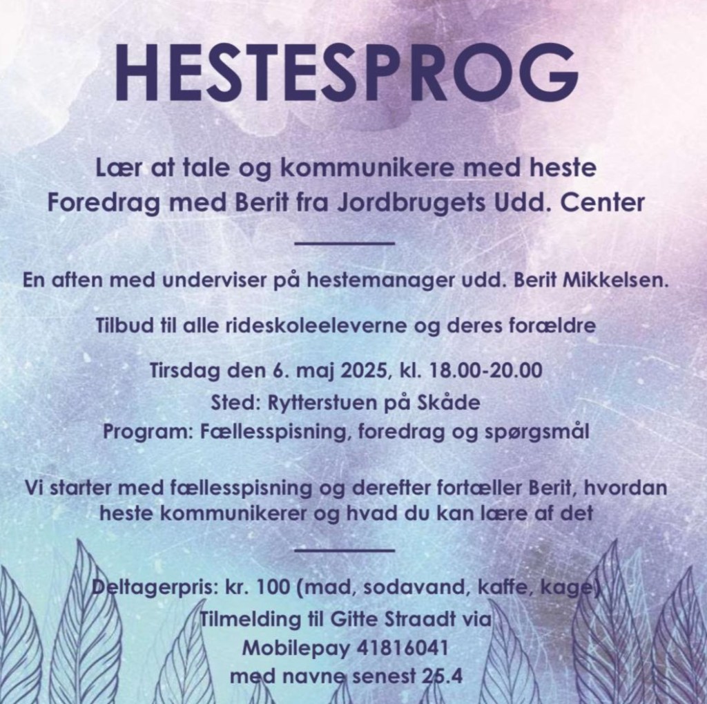 Hestesprog – Foredrag v. Berit Mikkelsen